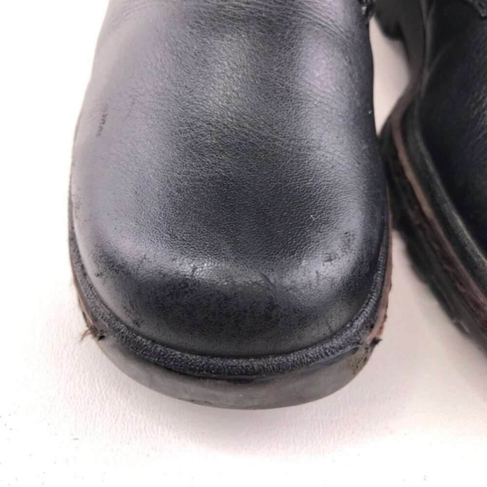 Blondo Black Leather Lace up Winter Ankle Boots 8M - Picture 13 of 14